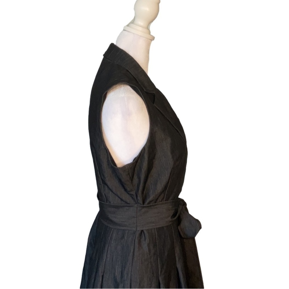 Anne Klein Sleeveless Tie Waist Midi Dress - Picture 12 of 16